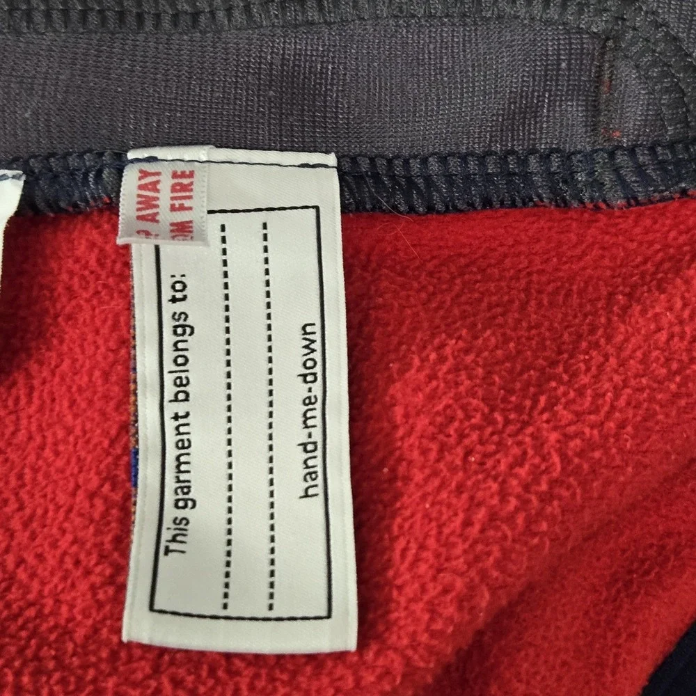 Patagonia Toddler Jacket 5T Red Colorblock Fleece Baby Micro D Snap T READ
